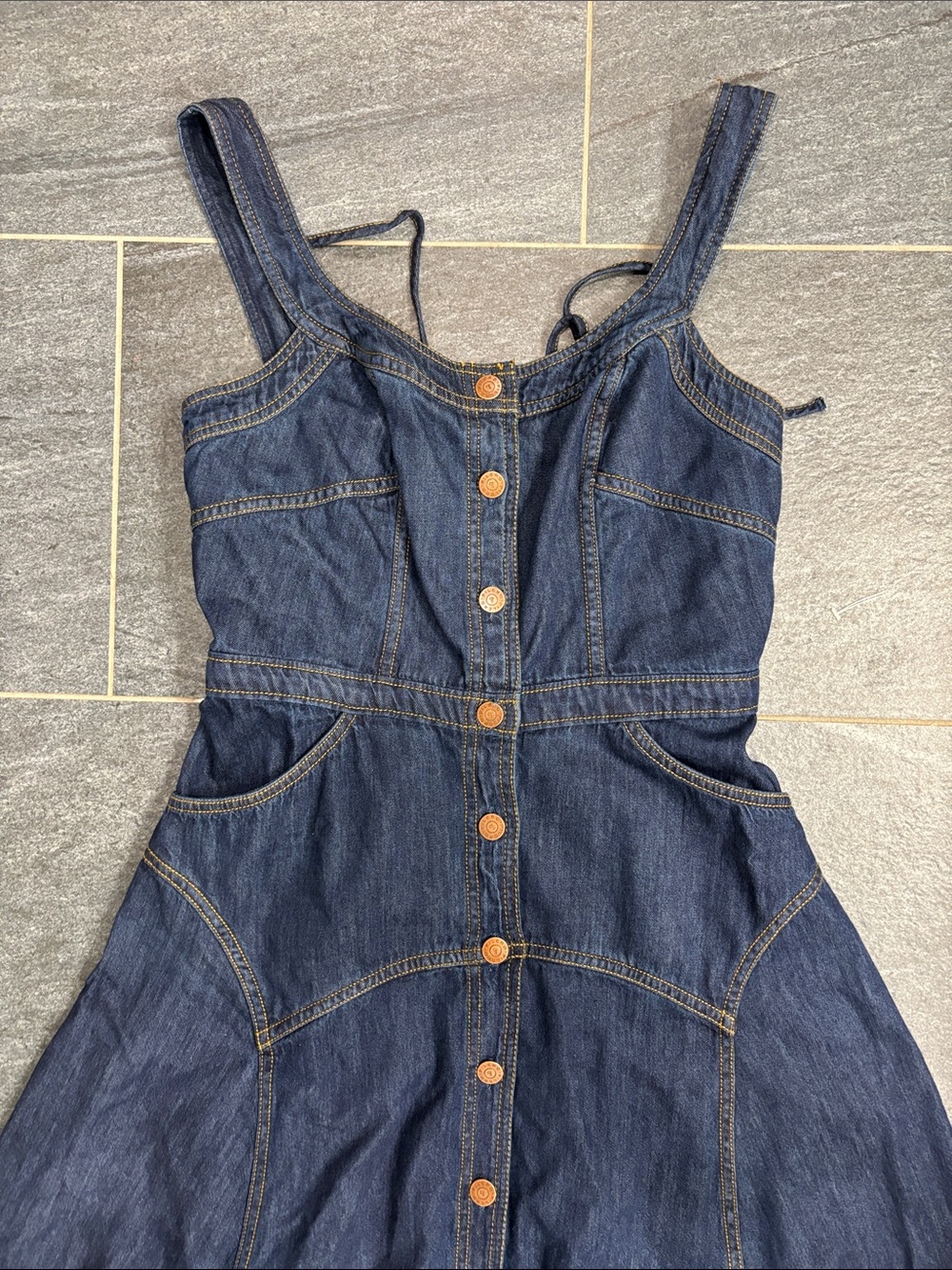 100% cotton Pilcro denim midi dress - Picture 2 of 6